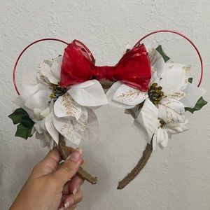 Mickey Mouse white and red custom ears